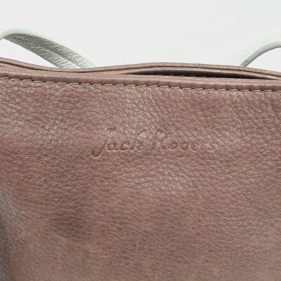 Jack Rogers Brown Leather Shoulder Bag Purse with Tassel - Picture 2 of 16